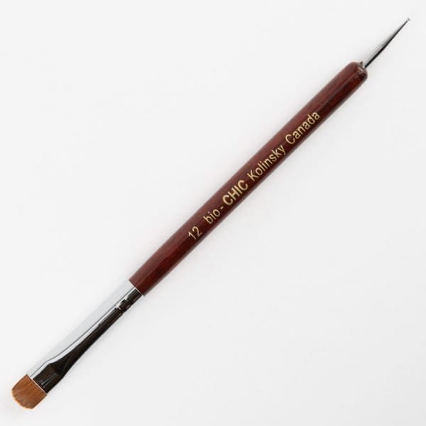 Bio Chic - Kolinsky Canada French Brush W/ Dotting Tool Wood Handle - # 10