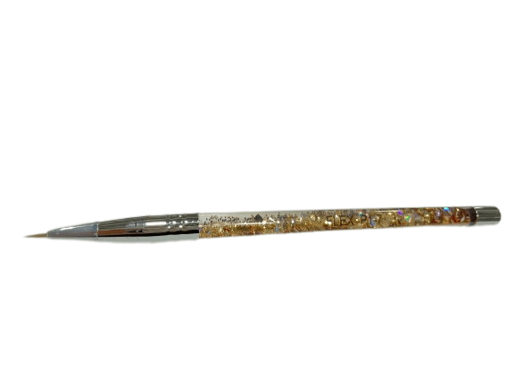 Flex Gel Brush - CLEAR RoseGold Glitter - Pointy P1-7