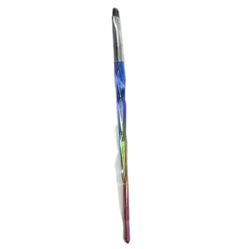Flex Gel Brush - RAINBOW Shiney Handle - Curve C10