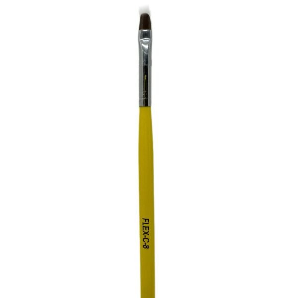 Flex Gel Brush - YELLOW Handle - Curve C8
