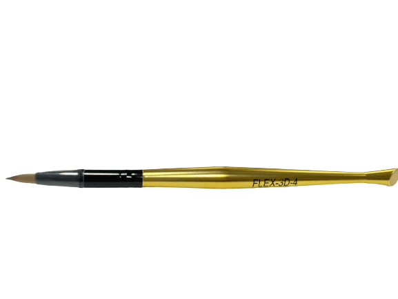 Flex Gel Brush 3D - GOLD Shiney Handle -04?