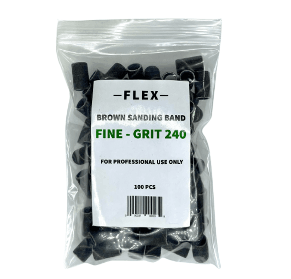 Flex - BROWN SANDING BAND FINE - 100 pcs