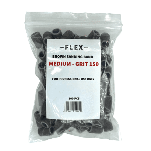 Flex - BROWN SANDING BAND MEDIUM - 100 pcs 