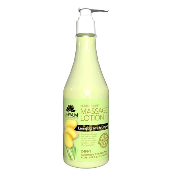 La Palm - Massage Lotion - Lemon Grass & Ginger - 8 oz