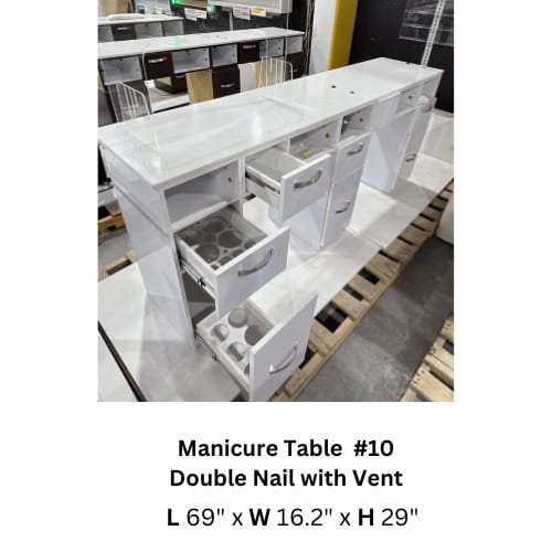 Manicure Table 10 Double Nail With Vent