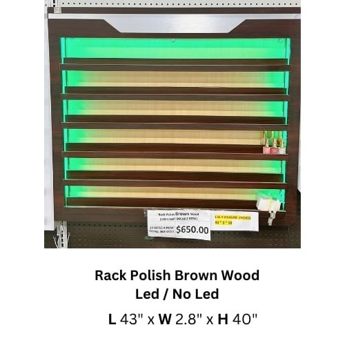 Rack Polish Brown Wood  Led or No Led