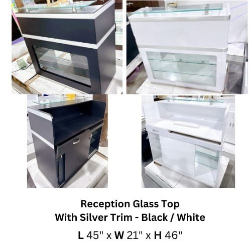 Reception Glass Top 01 with Silver Trim