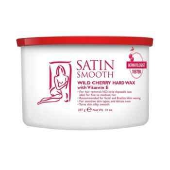 Satin Smooth Wild Cherry Hard Wax With Vitamin E Wax 14 oz