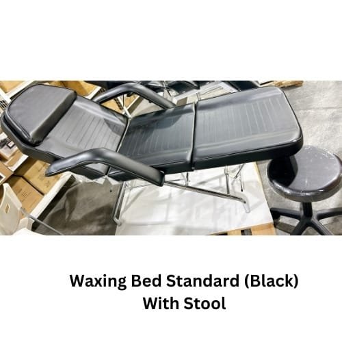 Waxing Bed Stand (Black) With Stools
