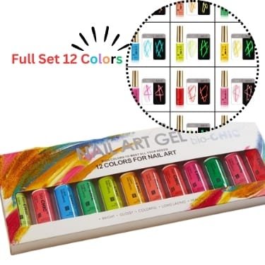 BioChic - Full Set 12 colors - Glow In Dark Liner Gel
