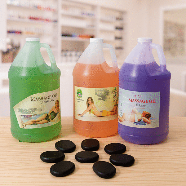 Massage Oil & Stone